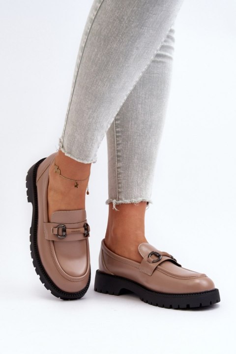Mokasyny Model Ledda 62120 Beige - Step in style Mokasyny Model Ledda 62120 Beige - Step in style