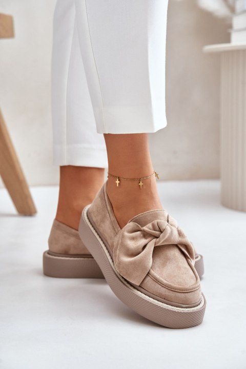 Mokasyny Model Naivine JH372 Beige - Step in style Mokasyny Model Naivine JH372 Beige - Step in style