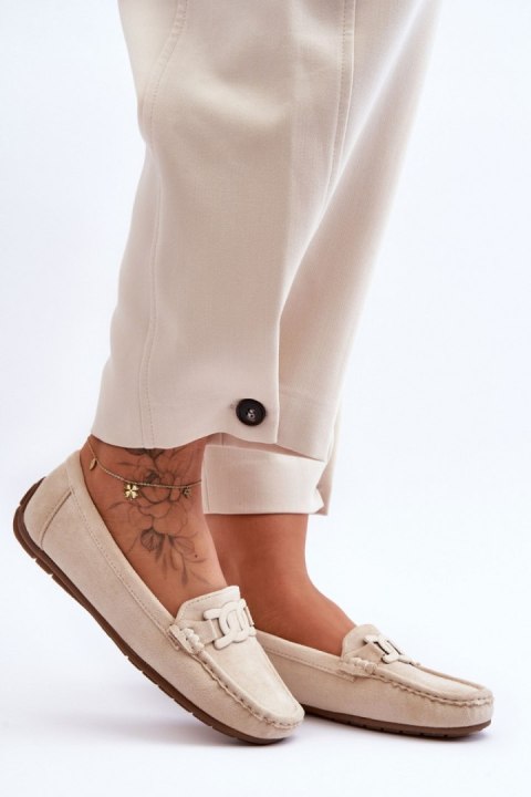 Mokasyny Model Rabell DF711 Beige - Step in style Mokasyny Model Rabell DF711 Beige - Step in style