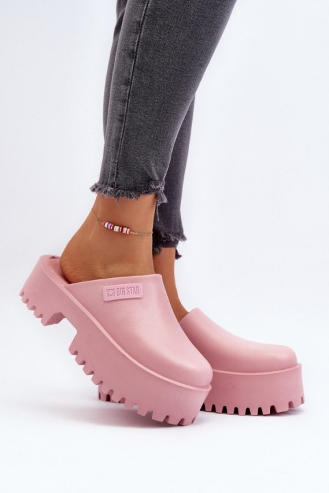 Sandał Klapki Model Big Star NN274020 Pink - Step in style Sandał Klapki Model Big Star NN274020 Pink - Step in style