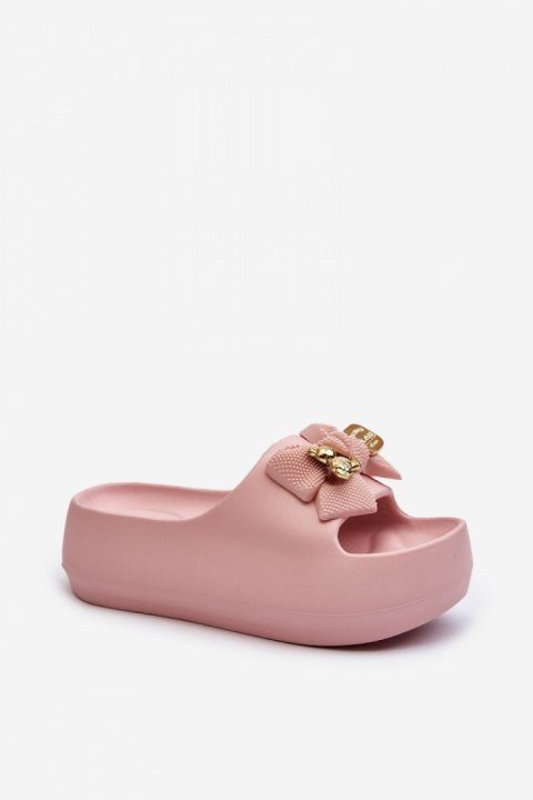 Sandał Klapki Model Salessa BG155 Pink - Step in style Sandał Klapki Model Salessa BG155 Pink - Step in style