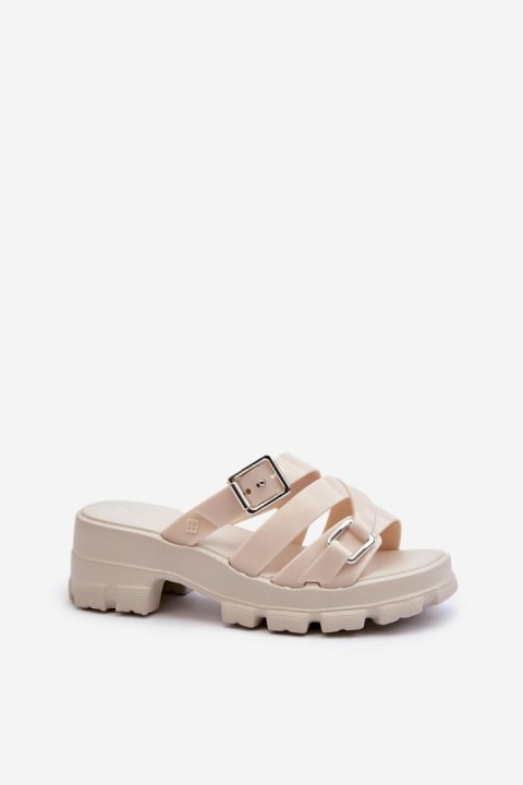 Sandał Klapki Model Zaxy NN285042 Light Beige - Step in style Sandał Klapki Model Zaxy NN285042 Light Beige - Step in style