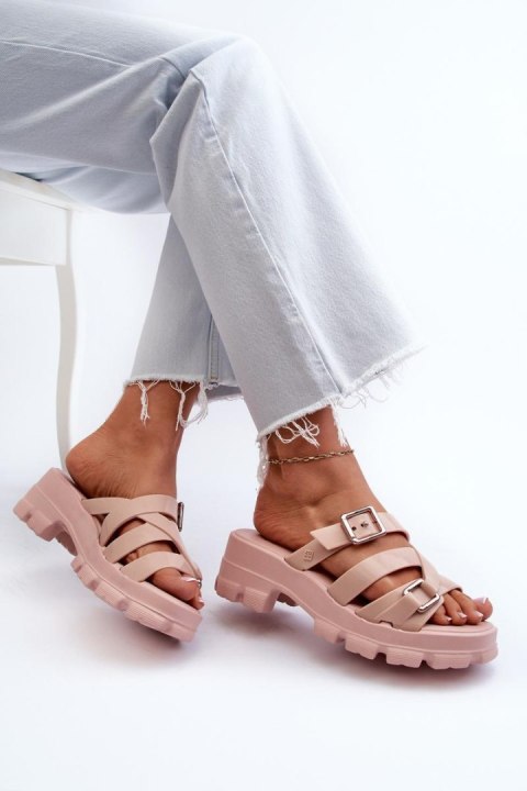 Sandał Klapki Model Zaxy NN285044 Light Pink - Step in style Sandał Klapki Model Zaxy NN285044 Light Pink - Step in style