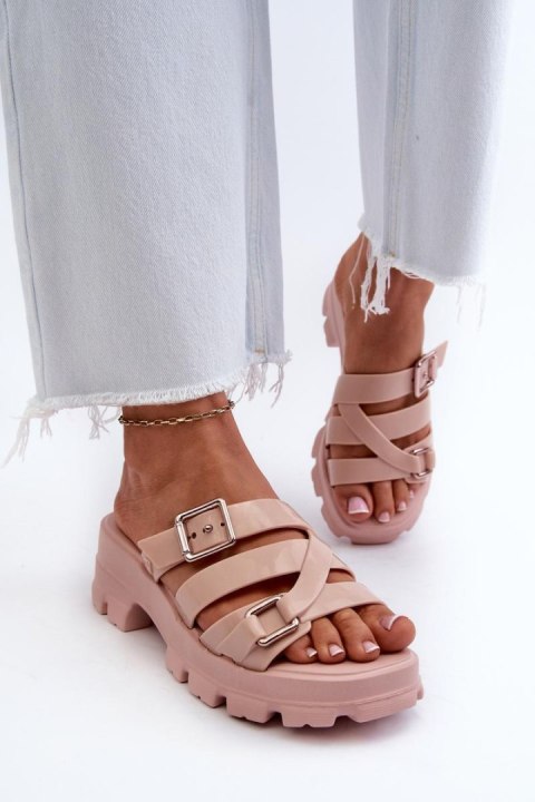 Sandał Klapki Model Zaxy NN285044 Light Pink - Step in style Sandał Klapki Model Zaxy NN285044 Light Pink - Step in style