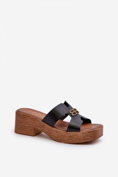 Sandał Klapki Model Zazoo 40412 Black - Step in style Sandał Klapki Model Zazoo 40412 Black - Step in style