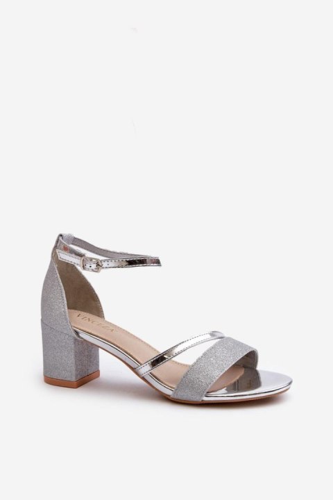 Sandały Model Ploemis 20244 Silver - Step in style Sandały Model Ploemis 20244 Silver - Step in style