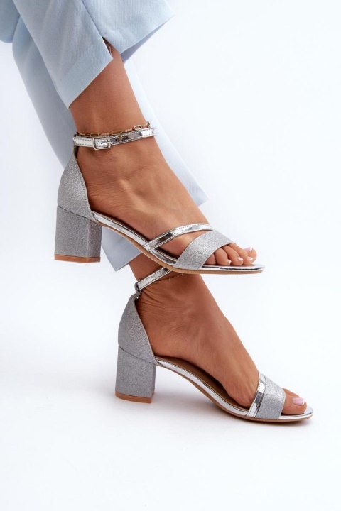Sandały Model Ploemis 20244 Silver - Step in style Sandały Model Ploemis 20244 Silver - Step in style