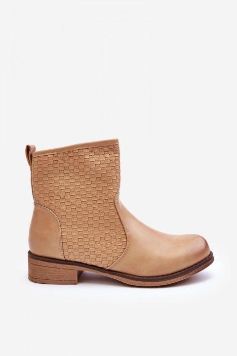 Botki Model Chilly R127 Beige - Step in style Botki Model Chilly R127 Beige - Step in style