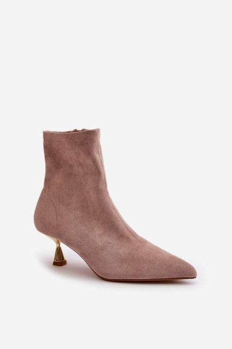 Botki Model Irithare GP12 Beige - Step in style Botki Model Irithare GP12 Beige - Step in style