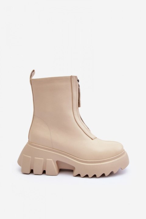 Botki Model Kusma JJ52P Beige - Step in style Botki Model Kusma JJ52P Beige - Step in style
