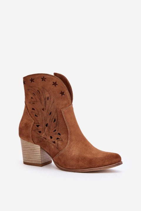 Botki Model Lewski 3613 Brown Zamsz - Step in style Botki Model Lewski 3613 Brown Zamsz - Step in style