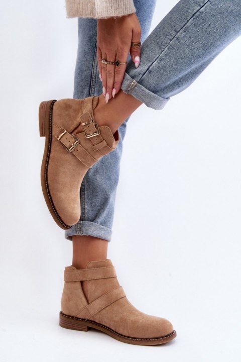 Botki Model Melviana A2901-63 Beighe - Step in style Botki Model Melviana A2901-63 Beighe - Step in style