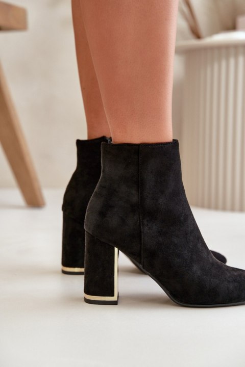 Botki Model Mevair NS331 Black Zamsz - Step in style Botki Model Mevair NS331 Black Zamsz - Step in style