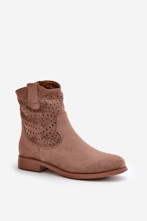Botki Model S.Barski HY42-135 Brown - Step in style Botki Model S.Barski HY42-135 Brown - Step in style