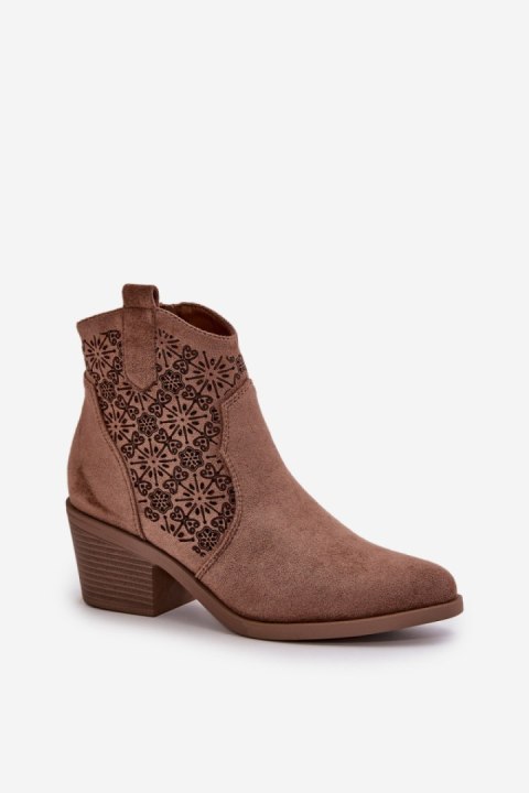 Botki Model S.Barski HY42-944 Brown - Step in style Botki Model S.Barski HY42-944 Brown - Step in style