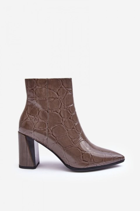 Botki Model S.Barski MR870-58 Dark Beige - Step in style Botki Model S.Barski MR870-58 Dark Beige - Step in style