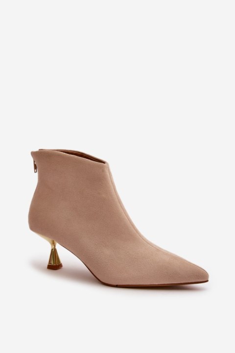 Botki Model Terlena GP13 Beige - Step in style Botki Model Terlena GP13 Beige - Step in style