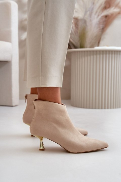 Botki Model Terlena GP13 Beige - Step in style Botki Model Terlena GP13 Beige - Step in style