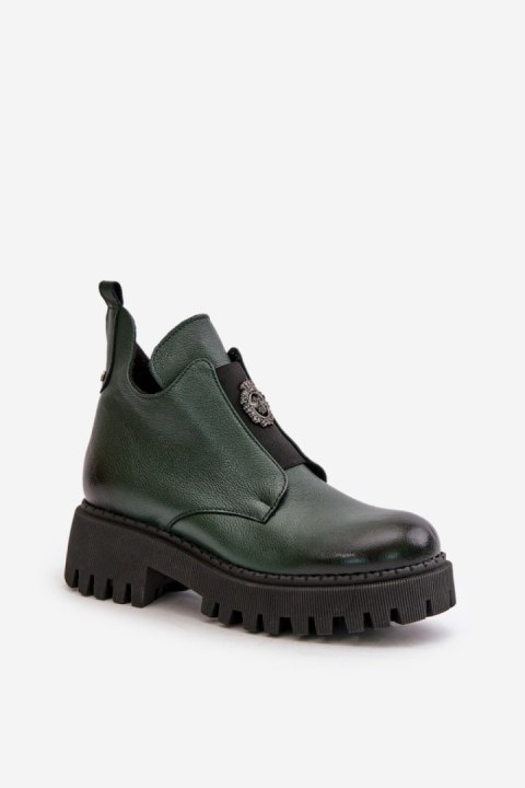 Botki Model Zazoo 60451 Dark Green - Step in style Botki Model Zazoo 60451 Dark Green - Step in style