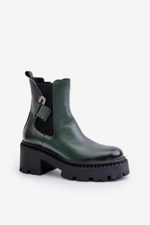 Botki Model Zazoo 60490 Dark Green - Step in style Botki Model Zazoo 60490 Dark Green - Step in style