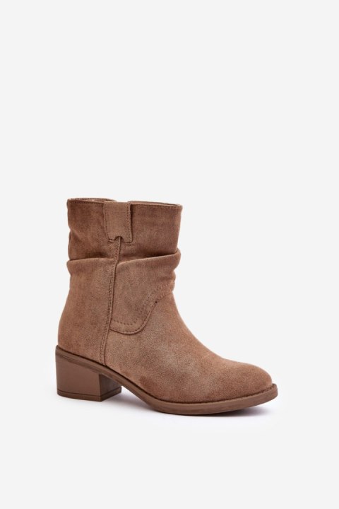 Botki Model Zinanya 1249 Beige - Step in style Botki Model Zinanya 1249 Beige - Step in style