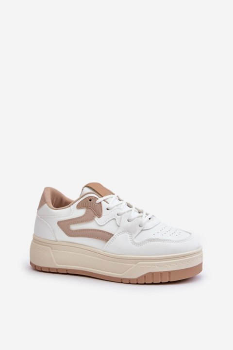 Buty Sportowe Model Henizore 1W-N3 White/Beige - Step in style Buty Sportowe Model Henizore 1W-N3 White/Beige - Step in style