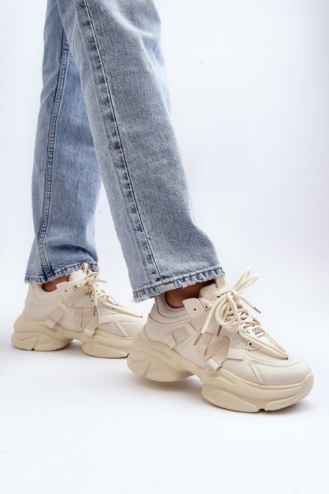 Buty Sportowe Model Windamella LA269P Beige - Step in style Buty Sportowe Model Windamella LA269P Beige - Step in style