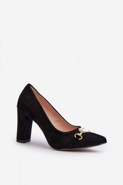 Czółenka Model Zazoo 2453/OS Black Zamsz - Step in style Czółenka Model Zazoo 2453/OS Black Zamsz - Step in style