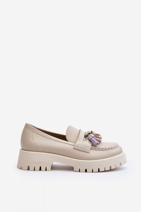 Mokasyny Model CheBello 3096 Beige - Step in style Mokasyny Model CheBello 3096 Beige - Step in style
