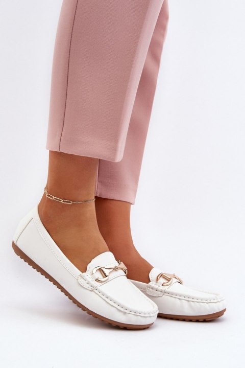 Mokasyny Model Demese NN22-991 White - Step in style Mokasyny Model Demese NN22-991 White - Step in style