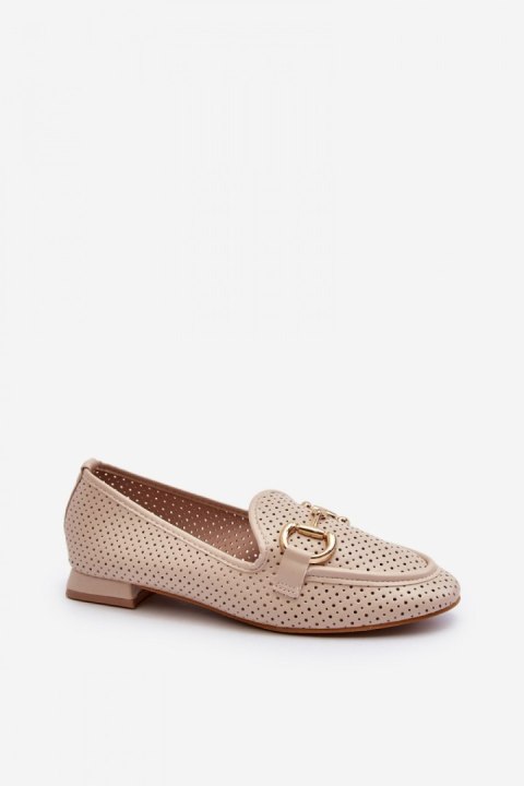 Mokasyny Model Iluvana FF-33 Beige - Step in style Mokasyny Model Iluvana FF-33 Beige - Step in style