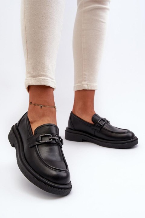 Mokasyny Model Keelana 24PB18-6885 Black Skóra - Step in style Mokasyny Model Keelana 24PB18-6885 Black Skóra - Step in style