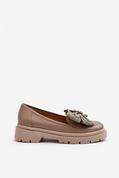 Mokasyny Model Laura Messi 2787/252 Beige - Step in style Mokasyny Model Laura Messi 2787/252 Beige - Step in style