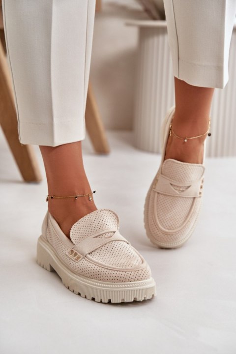 Mokasyny Model Tannes TL271N-8 Light Beige - Step in style Mokasyny Model Tannes TL271N-8 Light Beige - Step in style