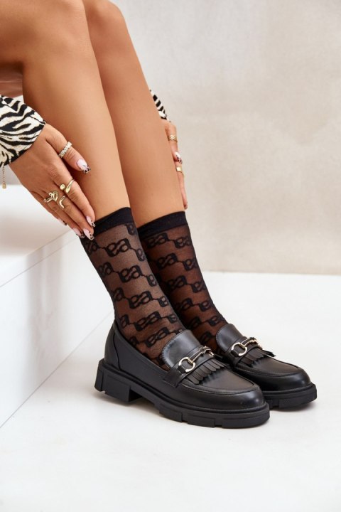 Mokasyny Model Tialorae W-16 Black - Step in style Mokasyny Model Tialorae W-16 Black - Step in style