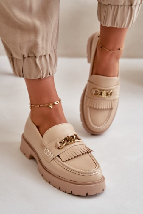 Mokasyny Model Zanita GQ8-010 Beige - Step in style Mokasyny Model Zanita GQ8-010 Beige - Step in style
