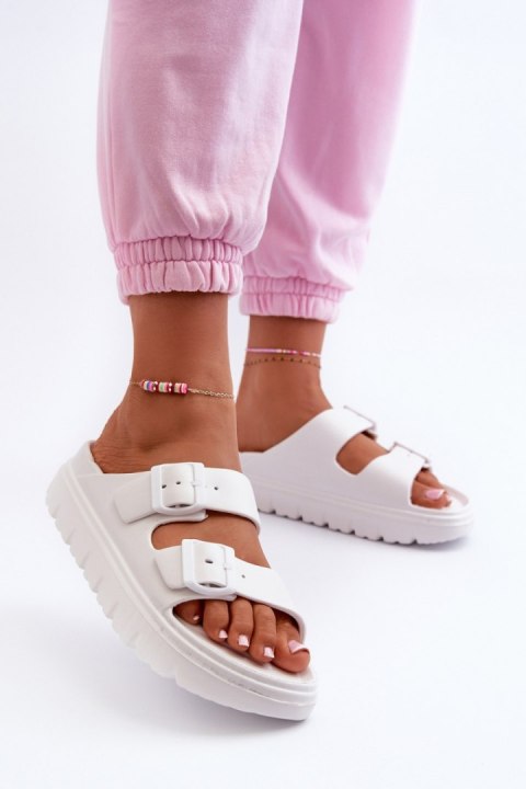 Sandał Klapki Model Melorea 24SD97-5610 White - Step in style Sandał Klapki Model Melorea 24SD97-5610 White - Step in style
