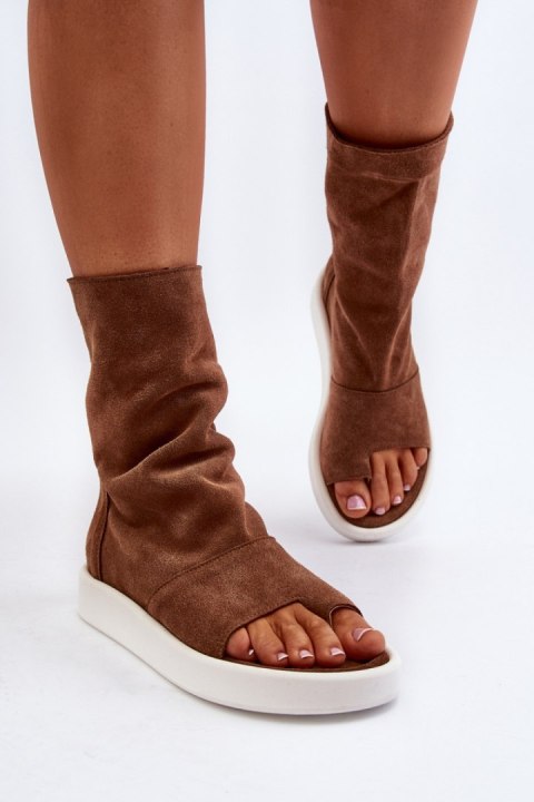 Sandały Model Zazoo 3441 Brown Zamsz - Step in style Sandały Model Zazoo 3441 Brown Zamsz - Step in style