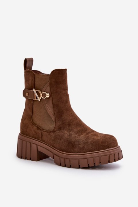 Botki Model Bervena SZ103 Brown - Step in style Botki Model Bervena SZ103 Brown - Step in style