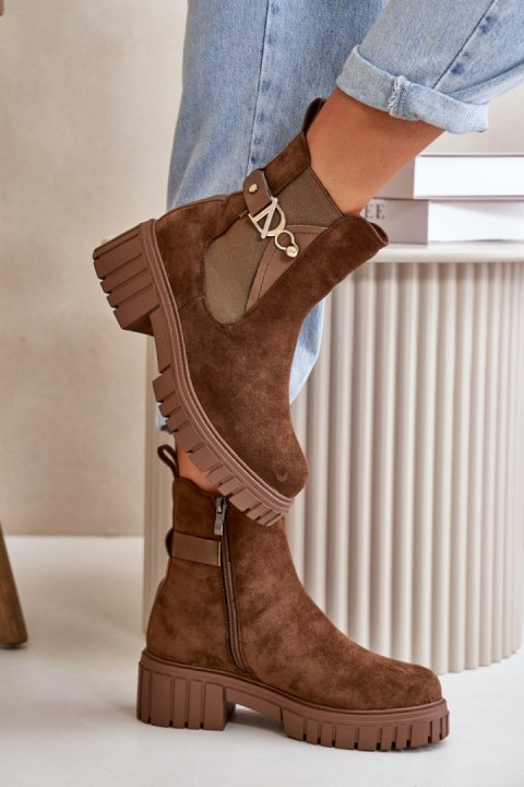 Botki Model Bervena SZ103 Brown - Step in style Botki Model Bervena SZ103 Brown - Step in style