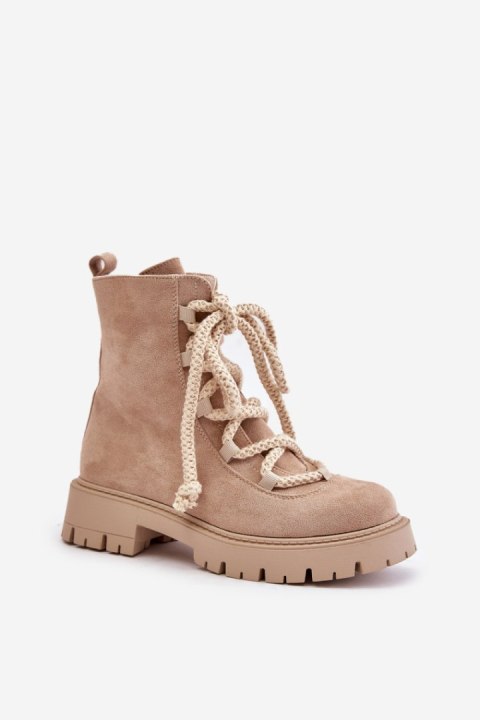 Botki Model Caellita NS539P Light Beige - Step in style Botki Model Caellita NS539P Light Beige - Step in style