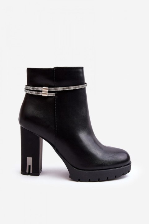Botki Model Carolla WZ688-9 Black - Step in style Botki Model Carolla WZ688-9 Black - Step in style