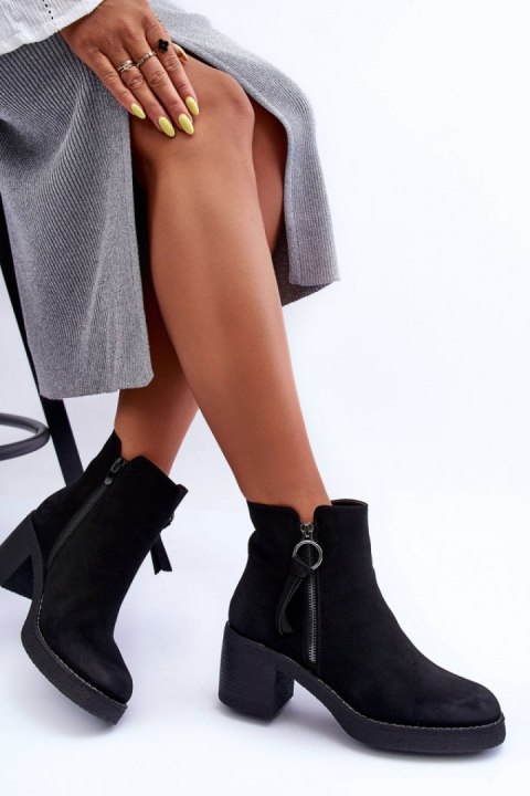 Botki Model Limoso M706 Black Zamsz - Step in style Botki Model Limoso M706 Black Zamsz - Step in style