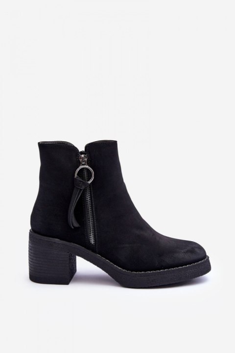 Botki Model Limoso M706 Black Zamsz - Step in style Botki Model Limoso M706 Black Zamsz - Step in style