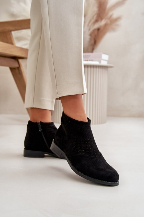 Botki Model S.Barski HY42-076 Black - Step in style Botki Model S.Barski HY42-076 Black - Step in style