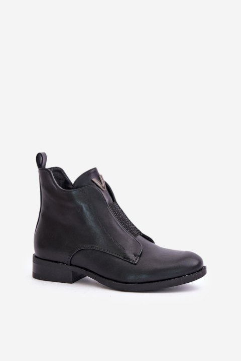 Botki Model S.Barski HY42-119 Black - Step in style Botki Model S.Barski HY42-119 Black - Step in style
