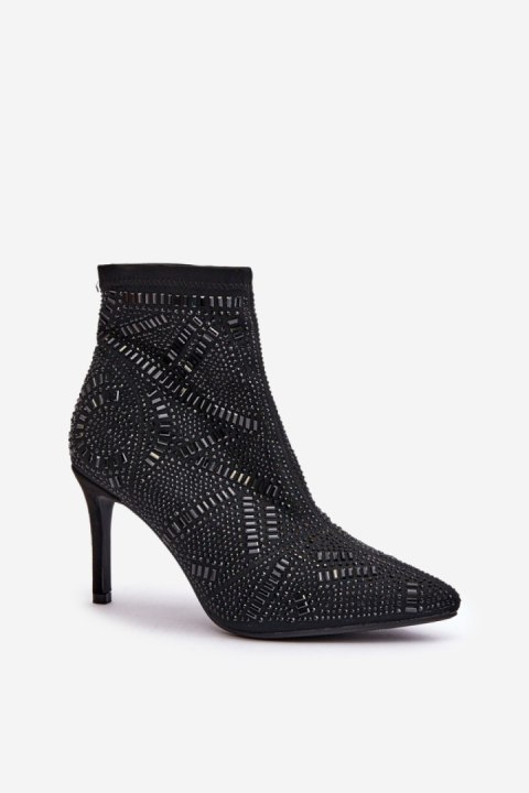 Botki Model S.Barski HY42-161 Black - Step in style Botki Model S.Barski HY42-161 Black - Step in style