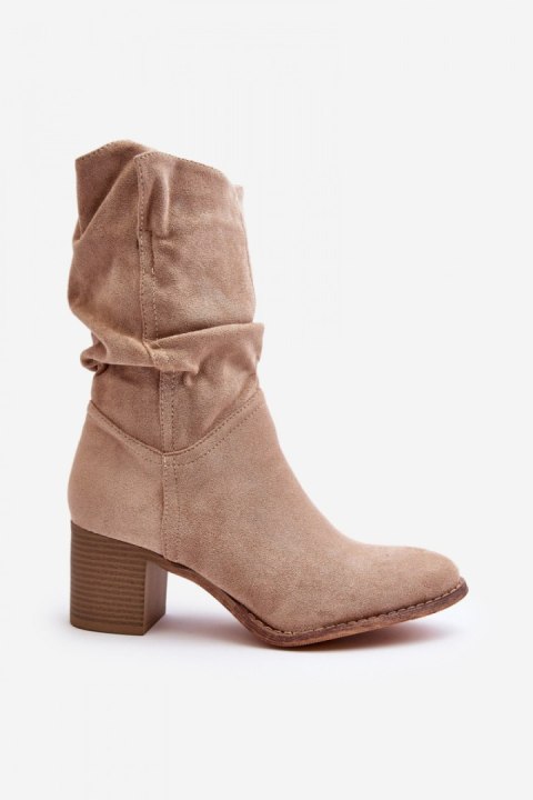 Botki Model Shavy 23BT35-6459 Beige - Step in style Botki Model Shavy 23BT35-6459 Beige - Step in style