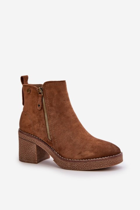 Botki Model Velarilla KE221 Brown - Step in style Botki Model Velarilla KE221 Brown - Step in style