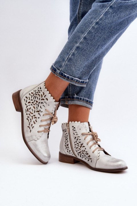 Botki Model Zazoo 2871/005 Silver - Step in style Botki Model Zazoo 2871/005 Silver - Step in style